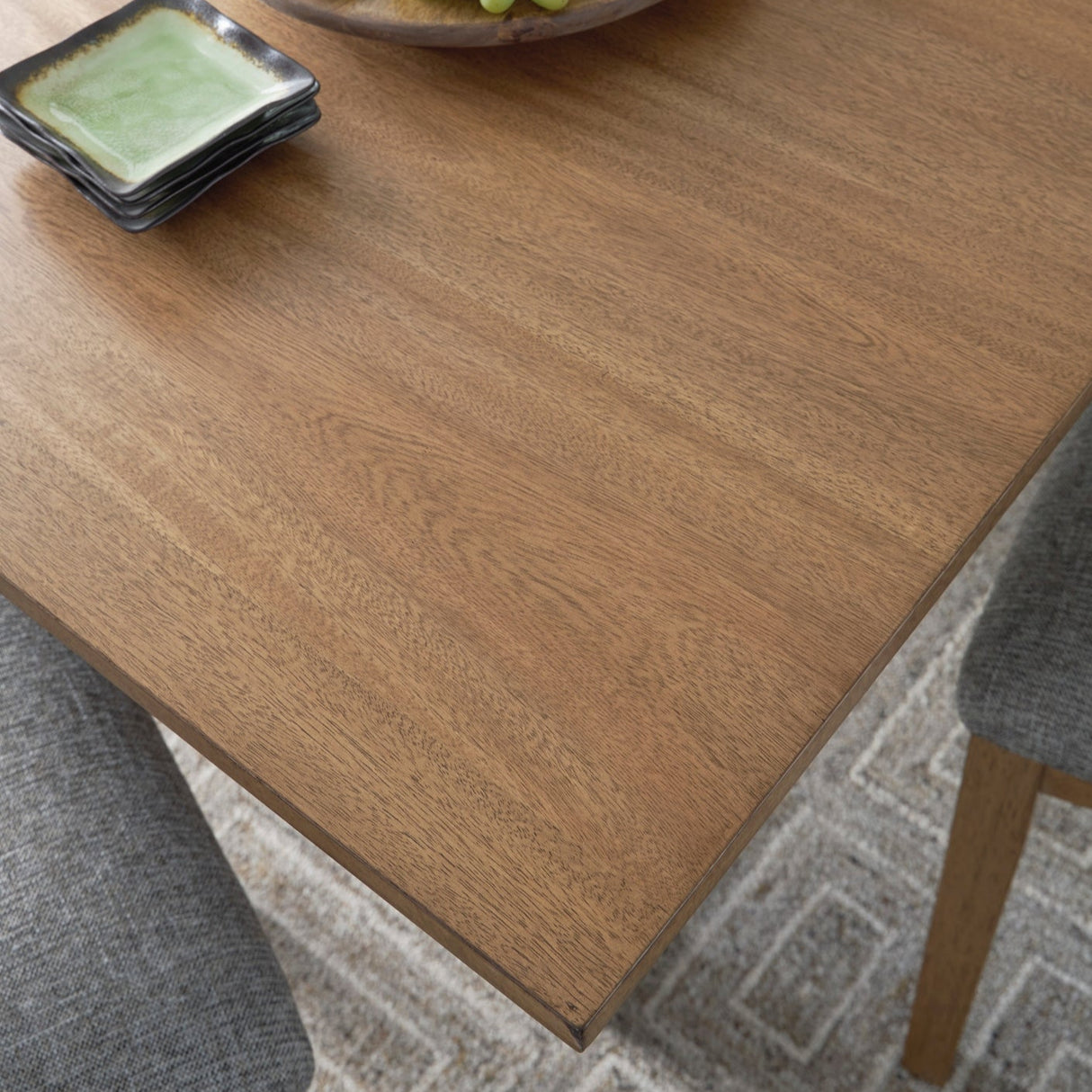Table de salle à manger bois brune claire extensible - Sherbana