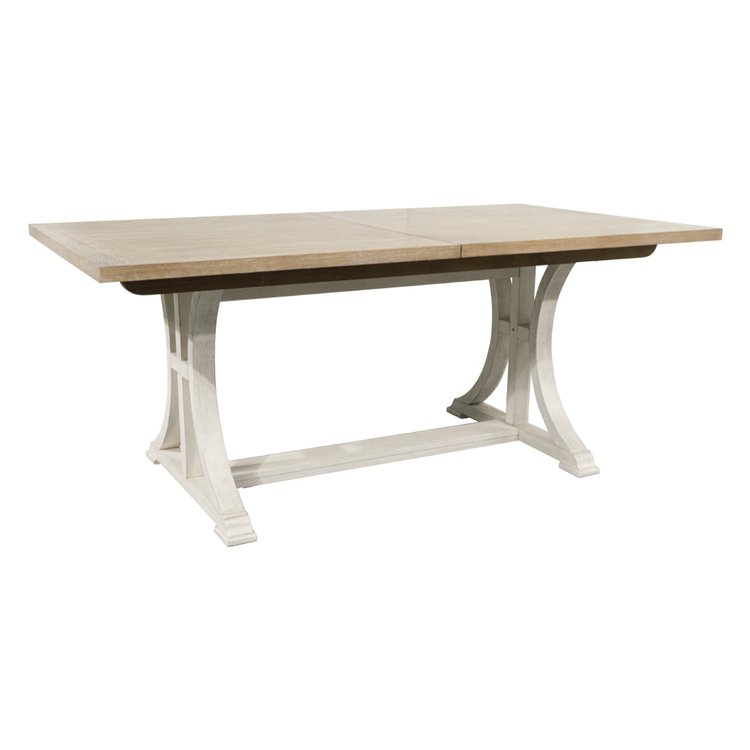 Table de salle à manger bois brune claire rectangulaire extensible - Shaybrock