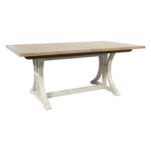 Table de salle à manger bois brune claire rectangulaire extensible - Shaybrock