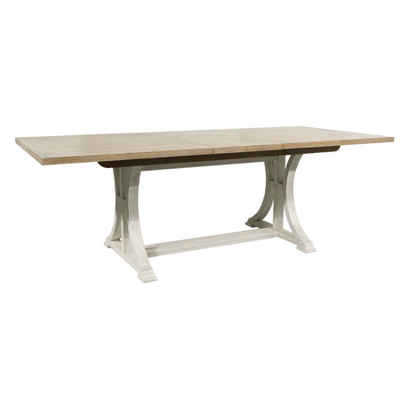 Table de salle à manger bois brune claire rectangulaire extensible - Shaybrock
