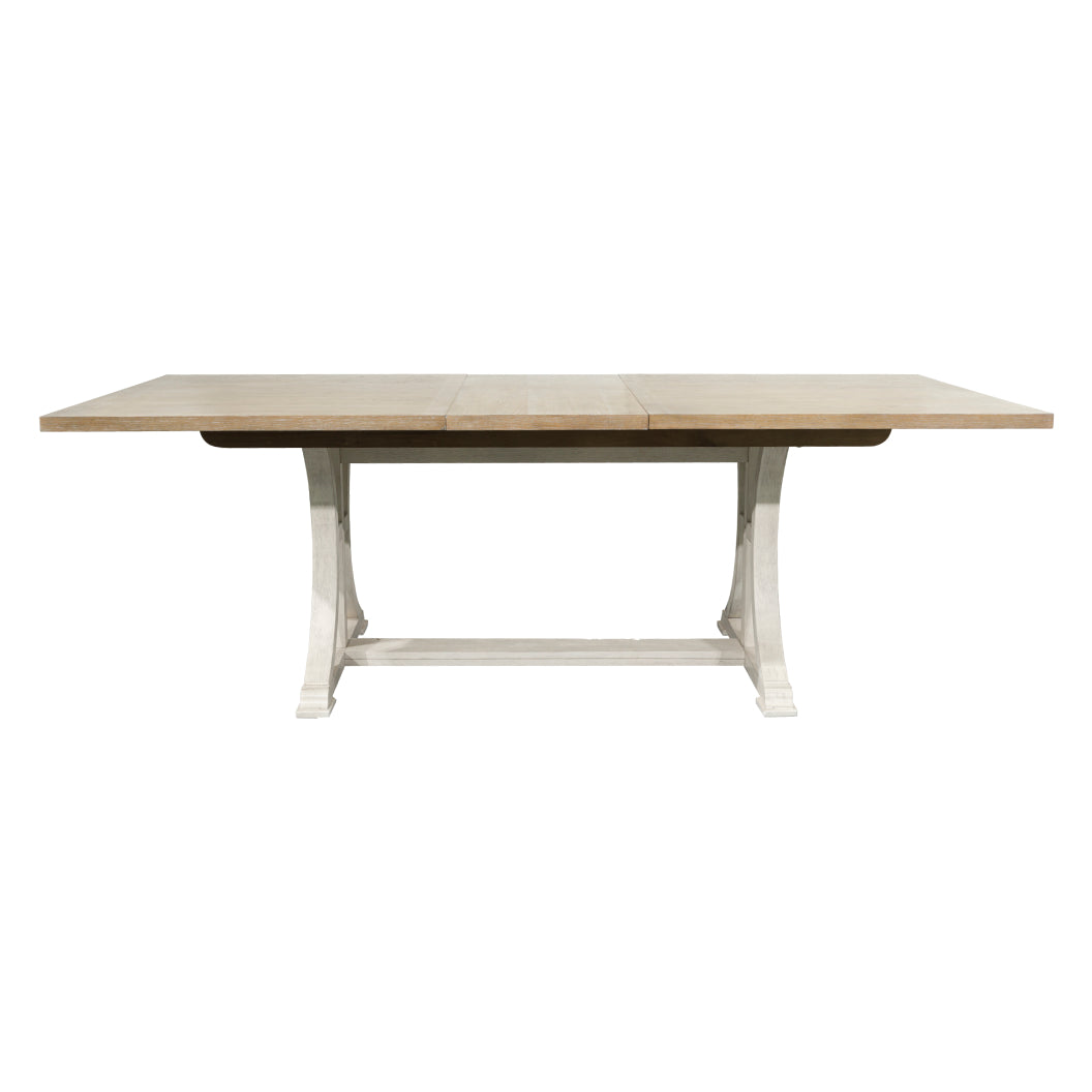 Table de salle à manger bois brune claire rectangulaire extensible - Shaybrock