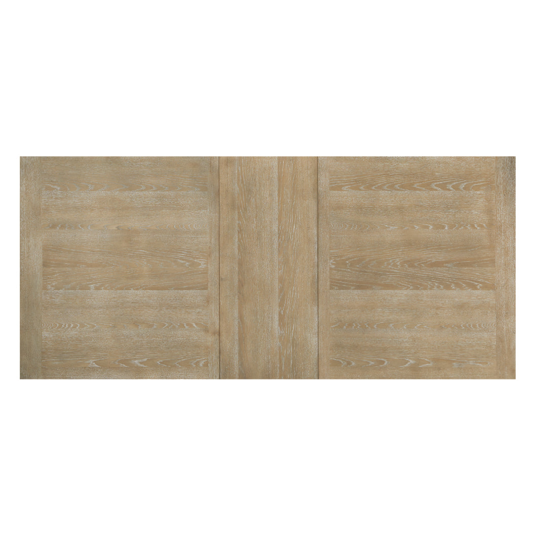 Table de salle à manger bois brune claire rectangulaire extensible - Shaybrock