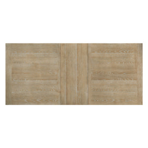 Table de salle à manger bois brune claire rectangulaire extensible - Shaybrock