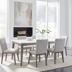 Table de salle à manger marbre blanche - Loyaska
