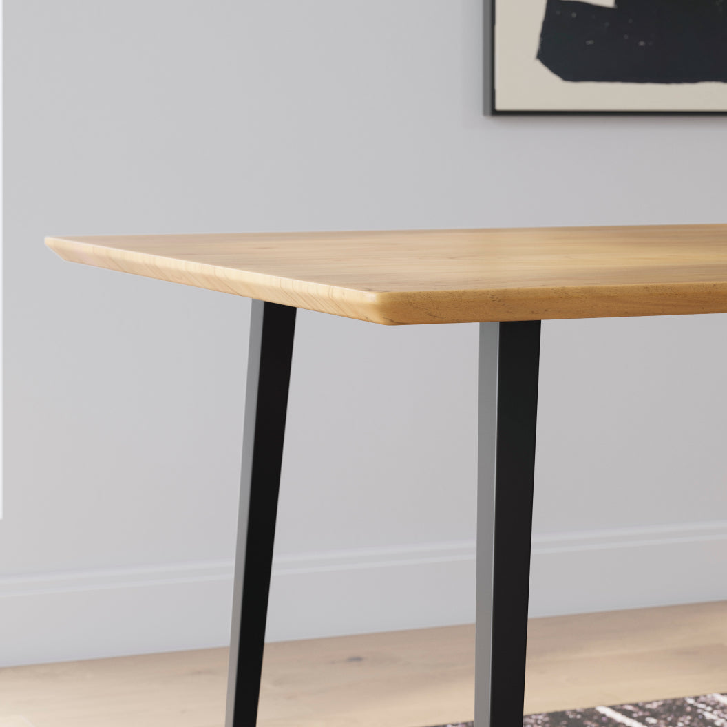 Table de salle à manger rectangulaire en bois d'acacia naturel clair - Gretlynn