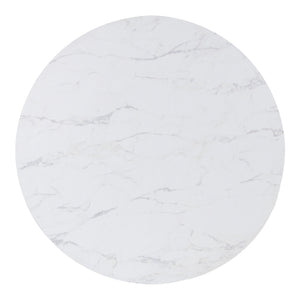 Table de salle à manger marbre blanche - Xandrum
