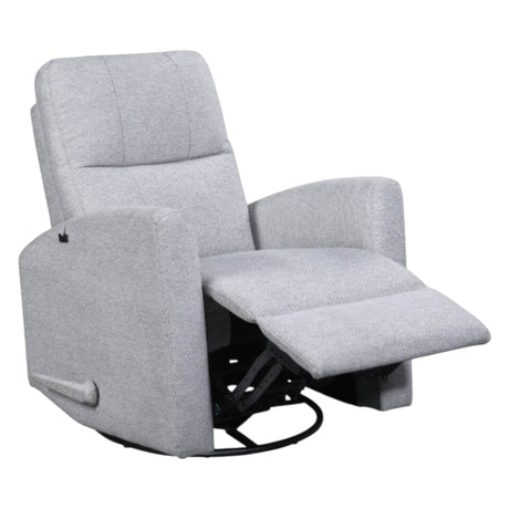 Fauteuil berçant, pivotant et inclinable en tissu gris - Florence