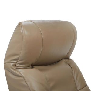 Fauteuil berçant, pivotant et inclinable motorisé en cuir beige foncé - Namsen Nordic