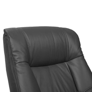 Fauteuil berçant, pivotant et inclinable motorisé en cuir gris foncé - Muru Nordic