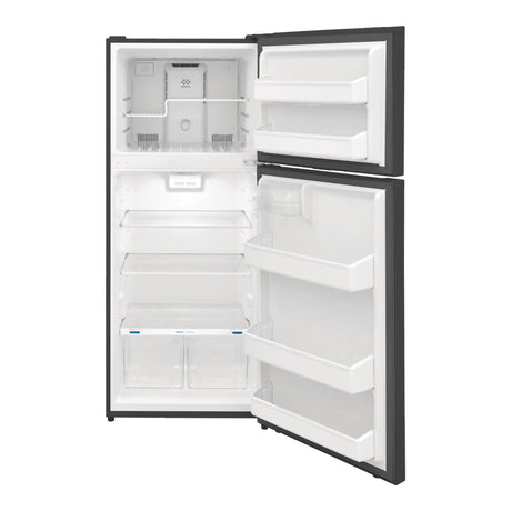 Réfrigérateur congélateur supérieur 28 po, 17,6 pi³ Inox