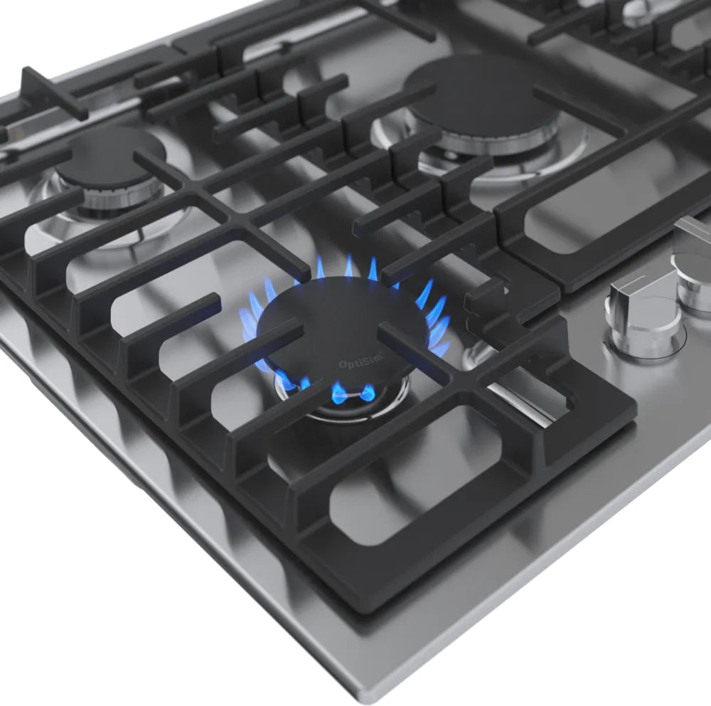 Plaque de cuisson au gaz 30 po. avec 5 brûleurs