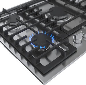 Plaque de cuisson au gaz 30 po. avec 5 brûleurs