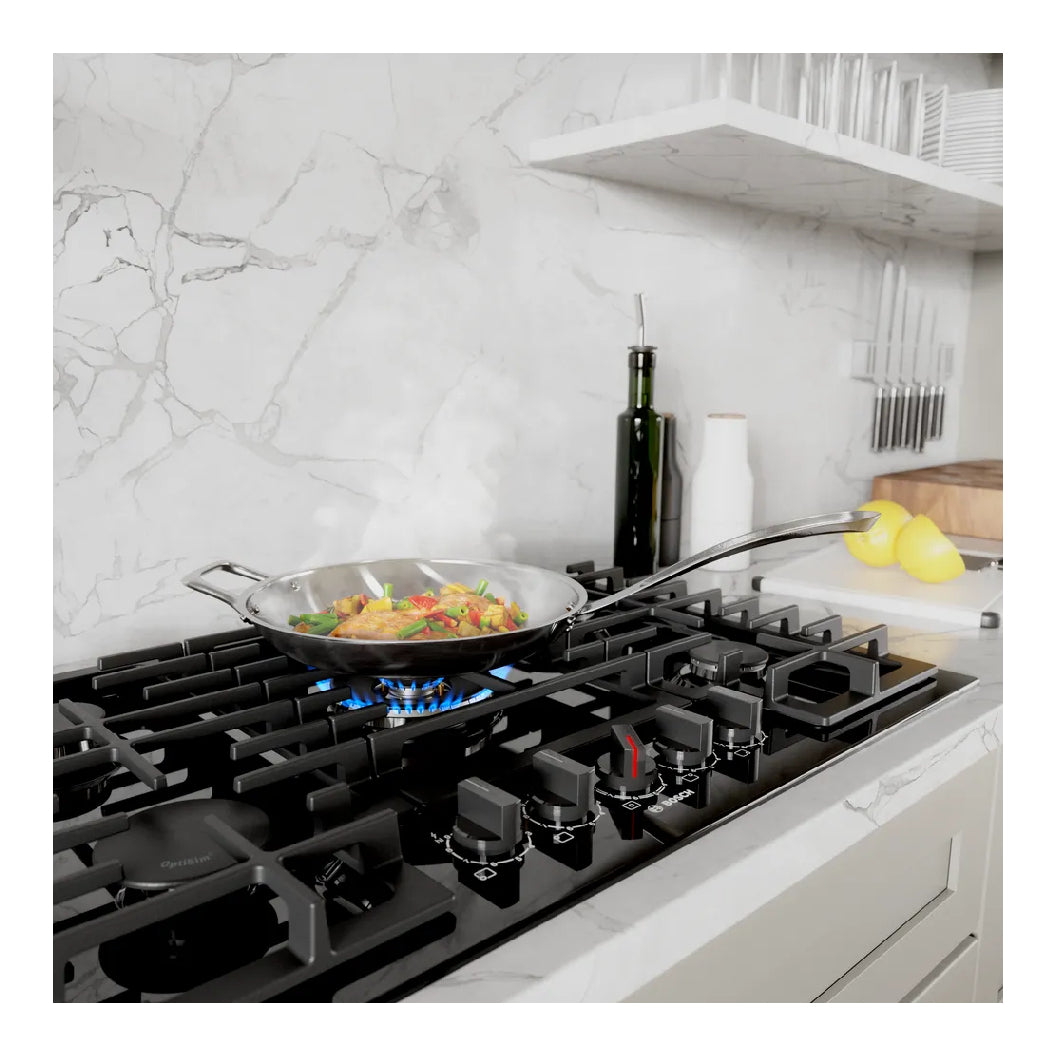 Plaque de cuisson au gaz 30 po Inox noir - Série 800 avec 5 brûleurs