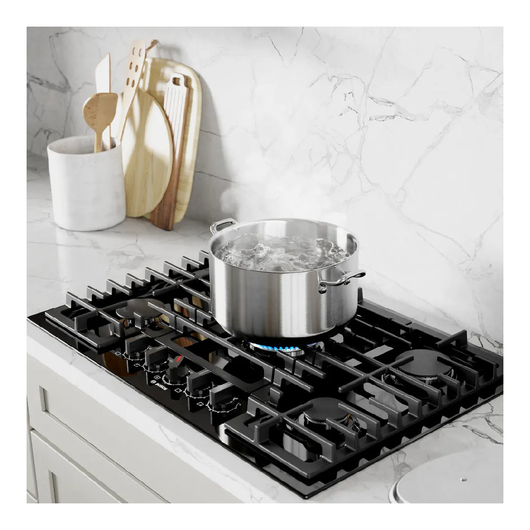 Plaque de cuisson au gaz 30 po Inox noir - Série 800 avec 5 brûleurs