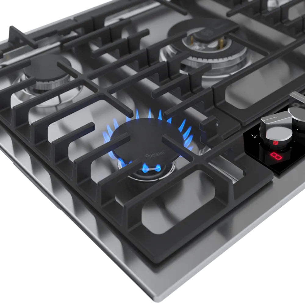 Plaque de cuisson au gaz 30 po. avec 5 brûleurs