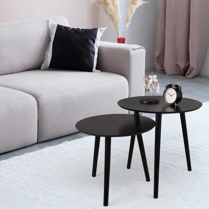 Ensemble de 2 tables gigognes en MDF - Vilma