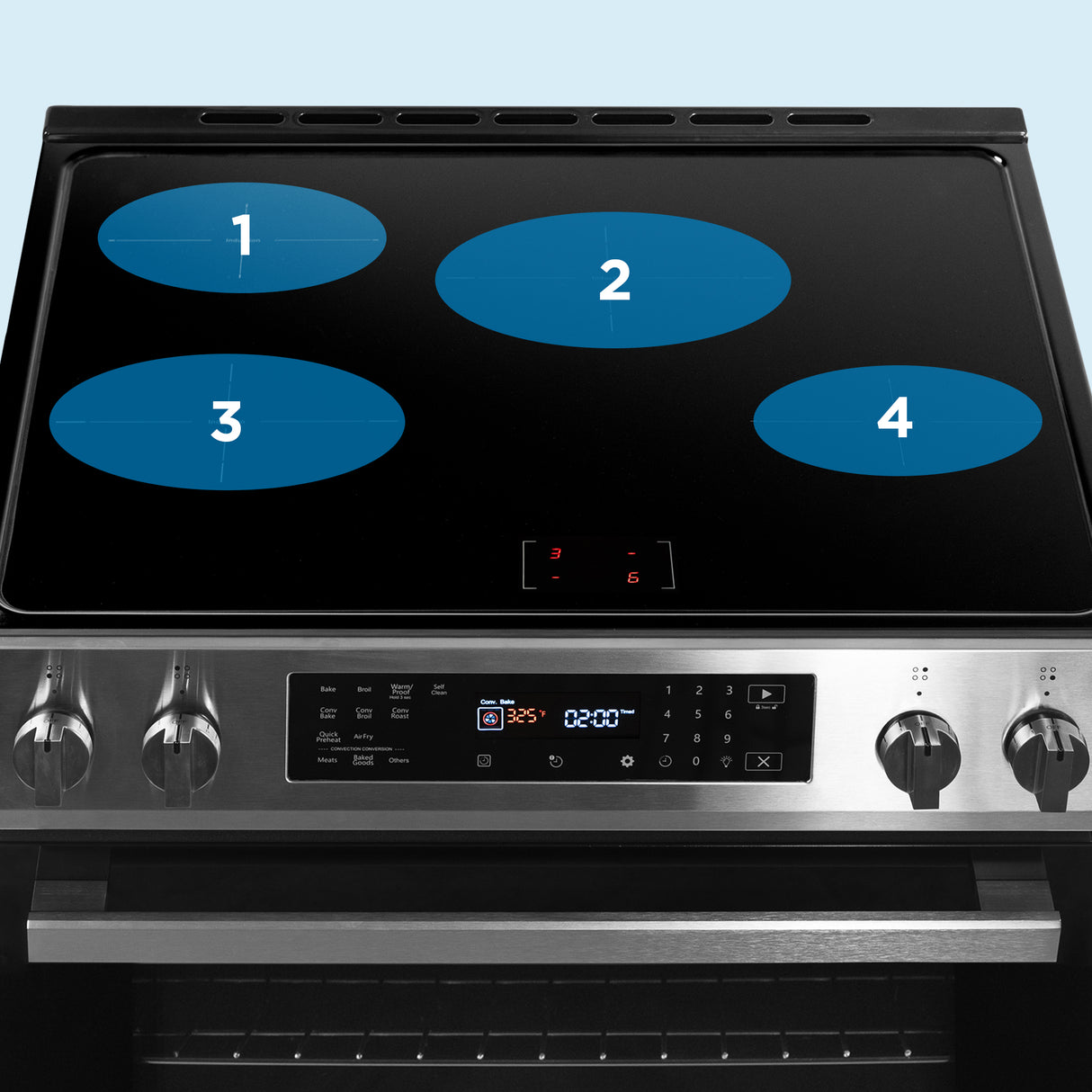 Cuisinière à induction encastrable 30 po inox 5,0 pi³