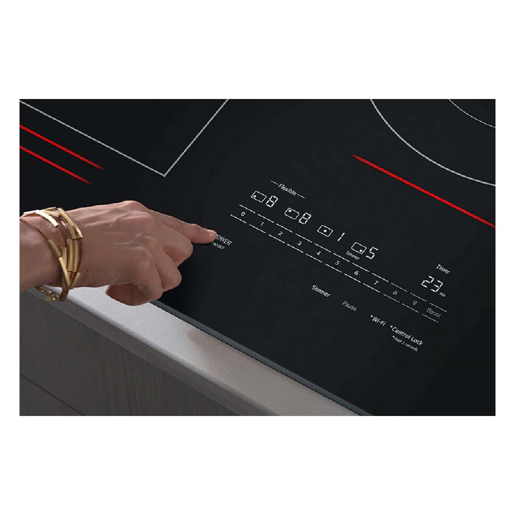 Plaque de cuisson à induction intelligente 30 po, Noir à 4 zones avec Wi-Fi