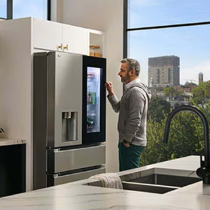 Réfrigérateur porte française 36 po, 29 pi³ 4 portes Inox avec tiroir de refroidissement polyvalent