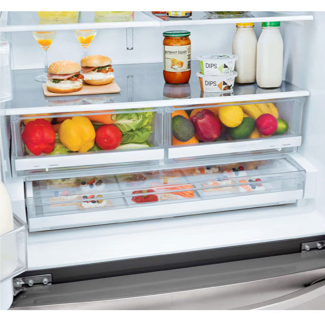 Réfrigérateur porte française 36 po 3 portes Inox