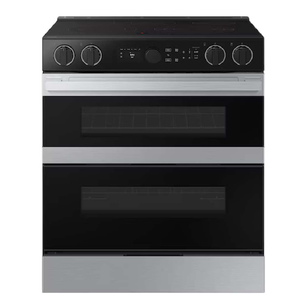 Cuisinière encastrable à induction 30 po, four double 3,4 pi³/2,7 pi³ Inox à 5 zones avec Air Fry et Wi-Fi