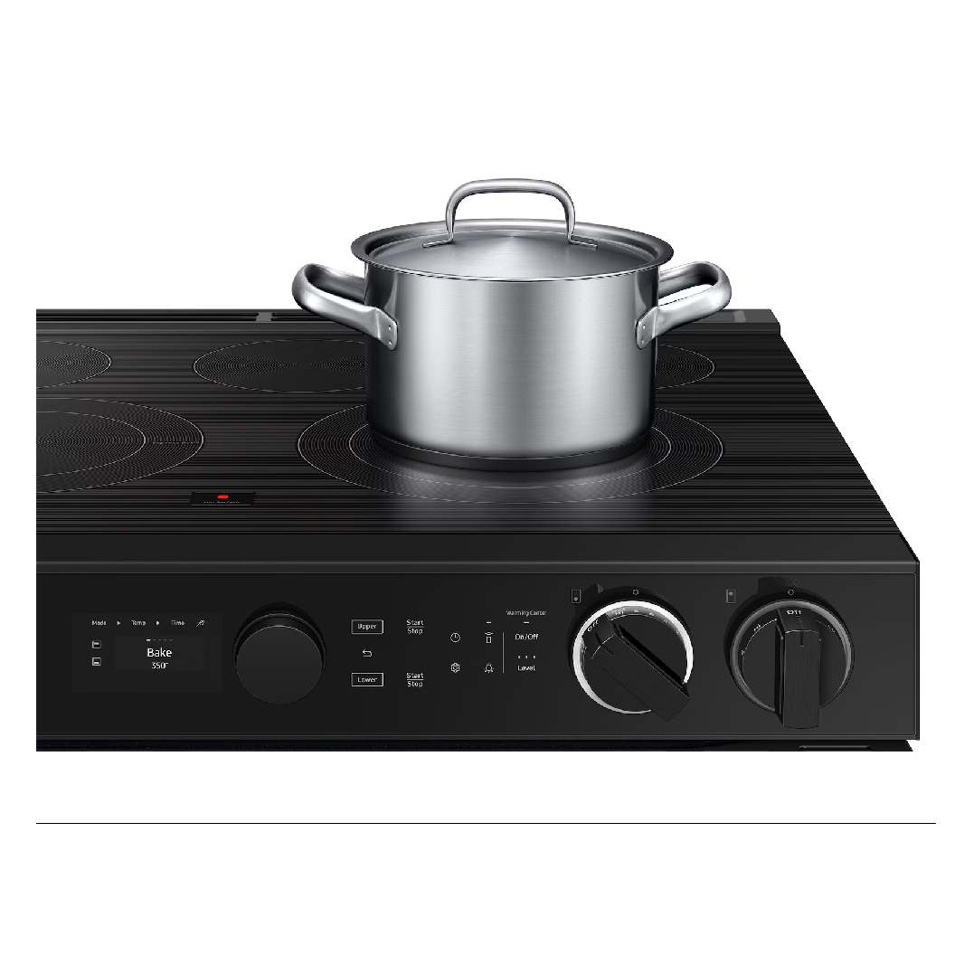 Cuisinière encastrable à induction 30 po, four double 3,4 pi³/2,7 pi³ Inox à 5 zones avec Air Fry et Wi-Fi