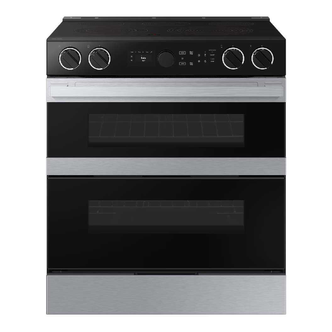 Cuisinière encastrable à induction 30 po, four double 3,4 pi³/2,7 pi³ Inox à 5 zones avec Air Fry et Wi-Fi