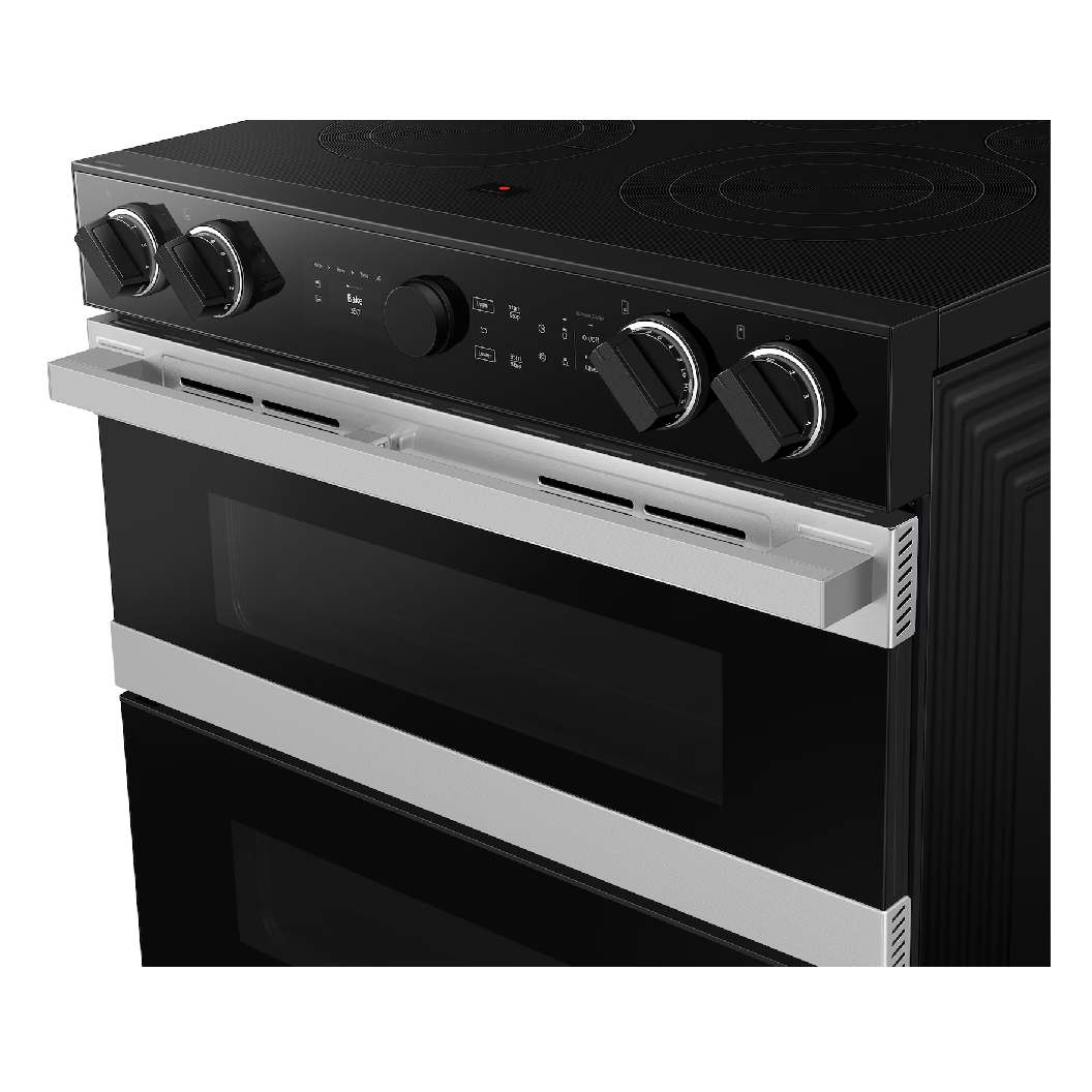 Cuisinière encastrable à induction 30 po, four double 3,4 pi³/2,7 pi³ Inox à 5 zones avec Air Fry et Wi-Fi