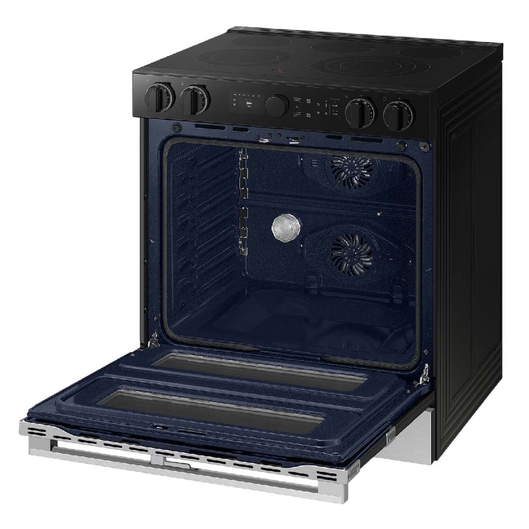 Cuisinière encastrable à induction 30 po, four double 3,4 pi³/2,7 pi³ Inox à 5 zones avec Air Fry et Wi-Fi