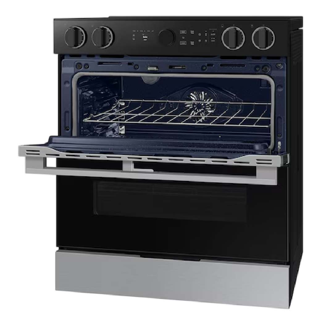 Cuisinière encastrable à induction 30 po, four double 3,4 pi³/2,7 pi³ Inox à 5 zones avec Air Fry et Wi-Fi