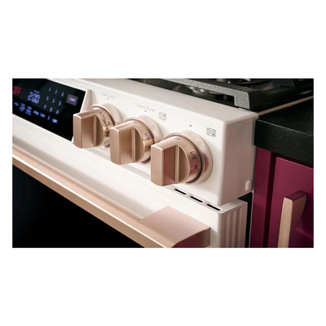 Cuisinière à induction encastrable 30 po Blanc 5 éléments, mode Turbo & Instaview