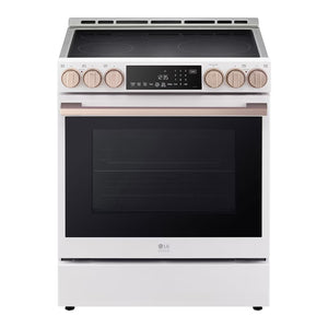 Cuisinière à induction encastrable 30 po Blanc 5 éléments, mode Turbo & Instaview