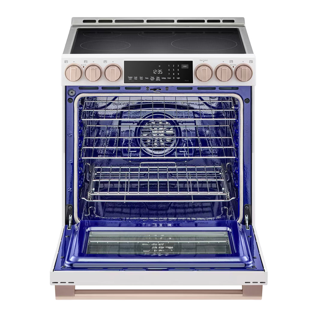 Cuisinière à induction encastrable 30 po Blanc 5 éléments, mode Turbo & Instaview