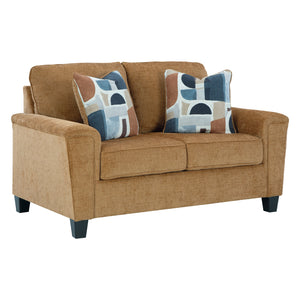 Causeuse en tissu texturé miel avec coussins - Erinslane