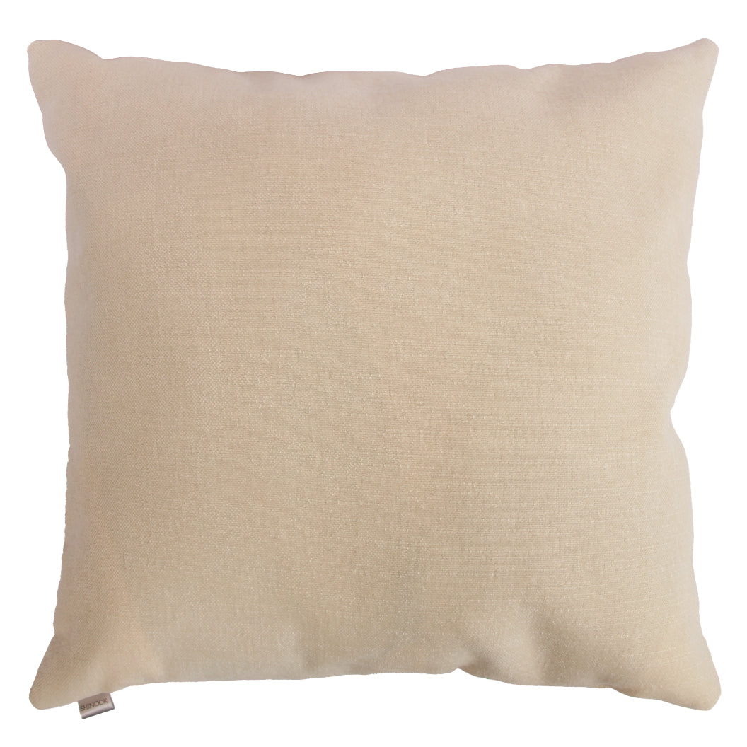 Coussin 22 x 22 po velours crème - Paola