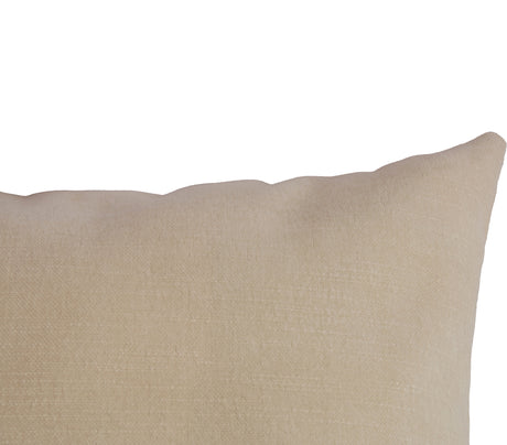 Coussin 22 x 22 po velours crème - Paola