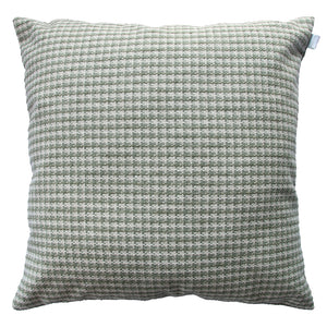 Coussin 22 x 22 po à carreaux vert - Karina