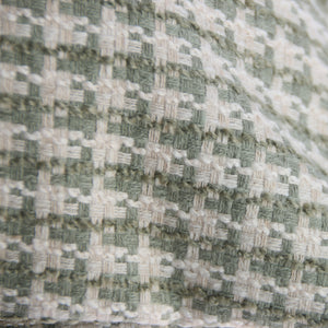 Coussin 22 x 22 po à carreaux vert - Karina