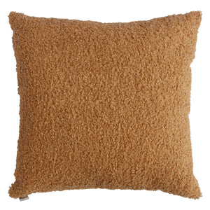 Coussin 22 x 22 po fausse fourrure brune - Brodie