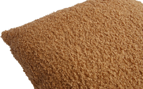 Coussin 22 x 22 po fausse fourrure brune - Brodie