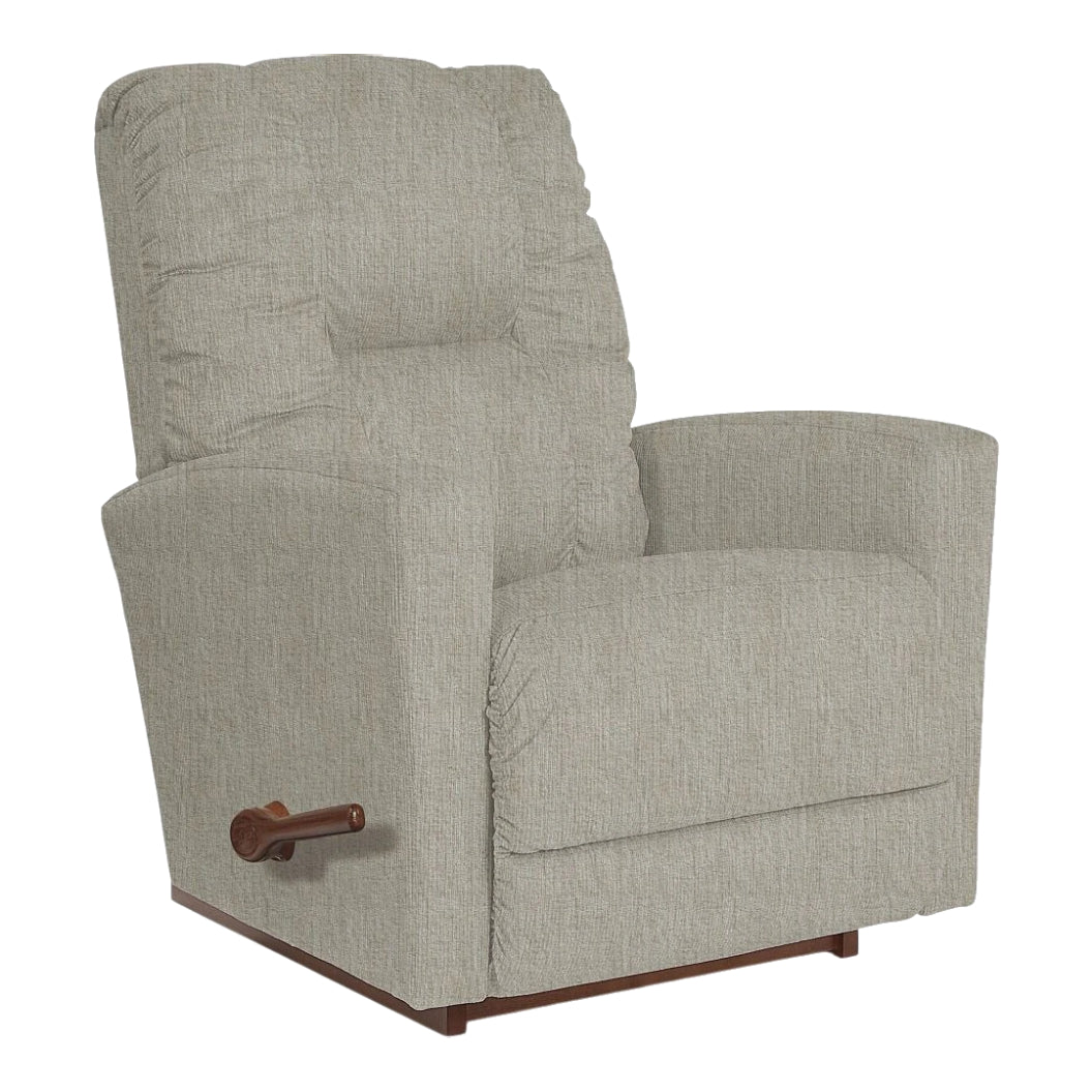 Fauteuil beige en tissu berçant et inclinable - Casey