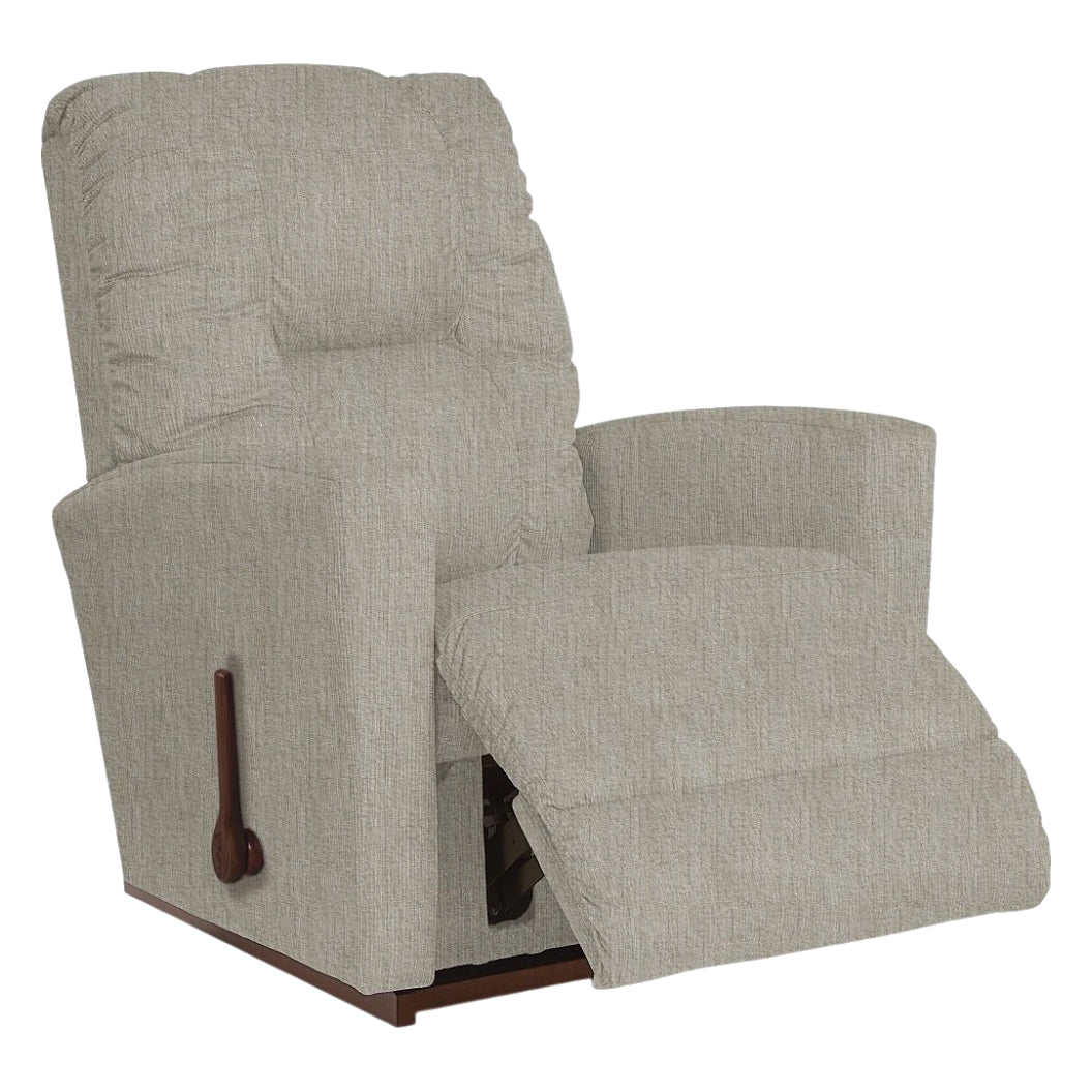 Fauteuil beige en tissu berçant et inclinable - Casey