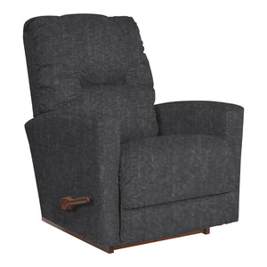 Fauteuil gris foncé en tissu berçant et inclinable - Casey