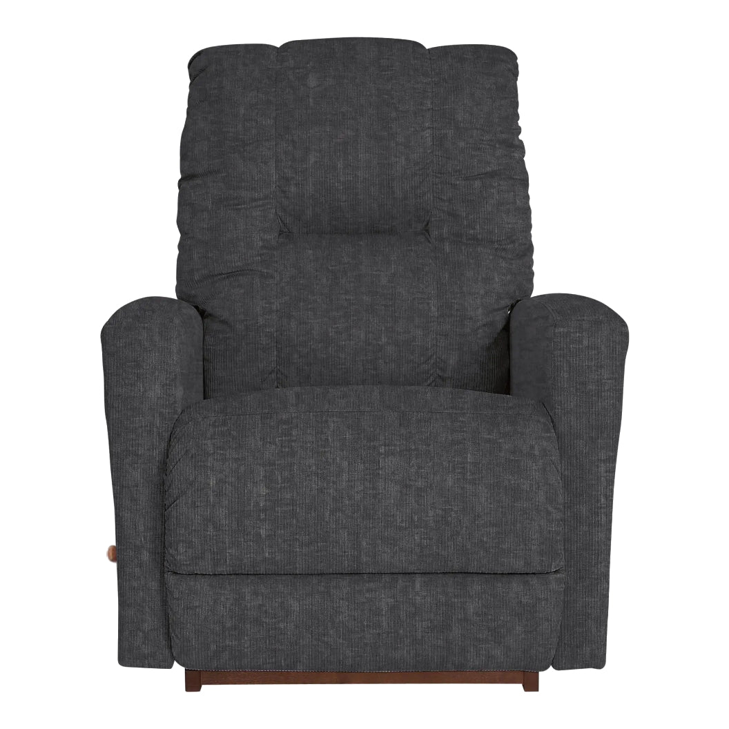 Fauteuil gris foncé en tissu berçant et inclinable - Casey