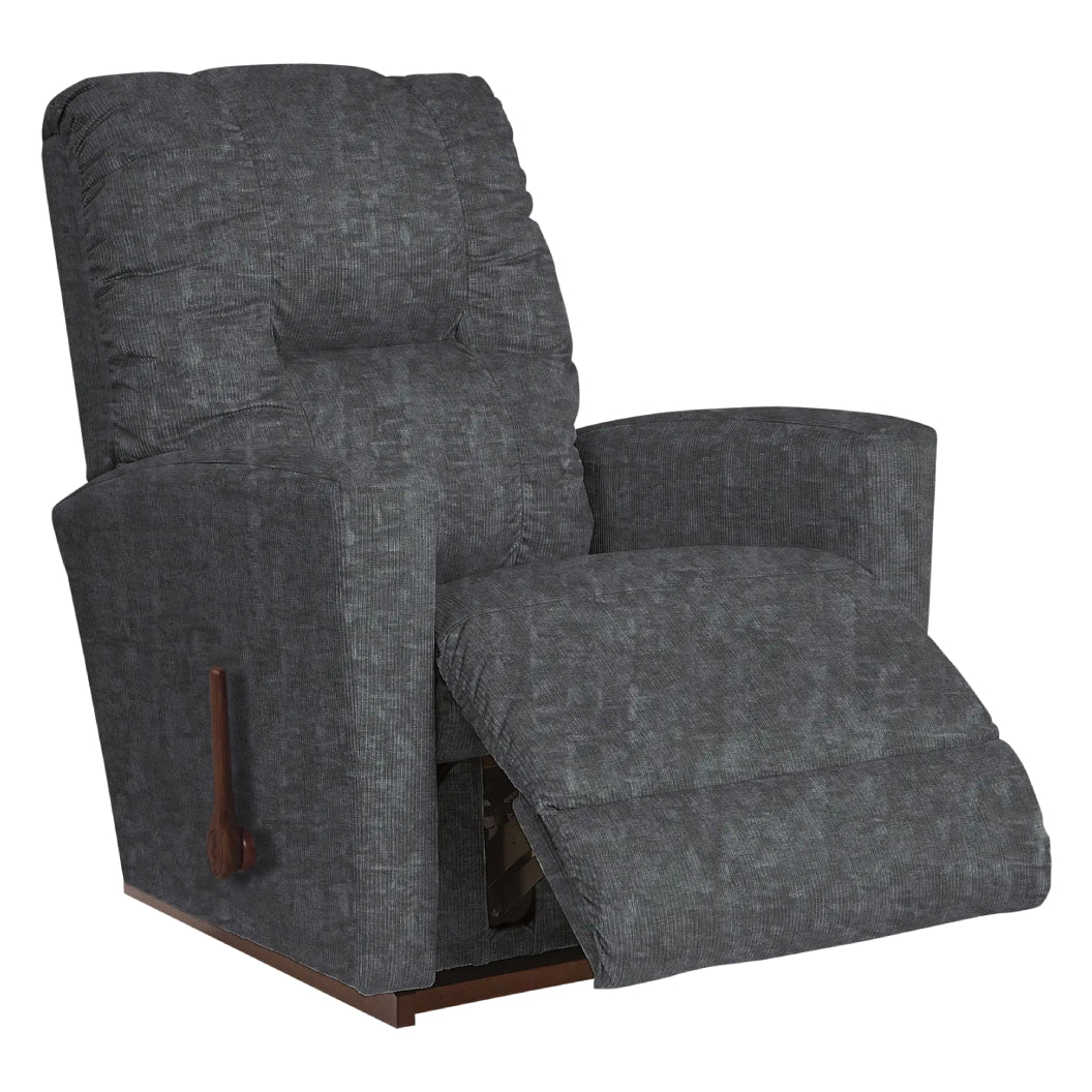 Fauteuil gris foncé en tissu berçant et inclinable - Casey