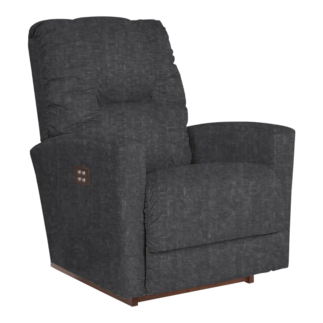 Fauteuil gris foncé en tissu berçant et motorisé - Casey