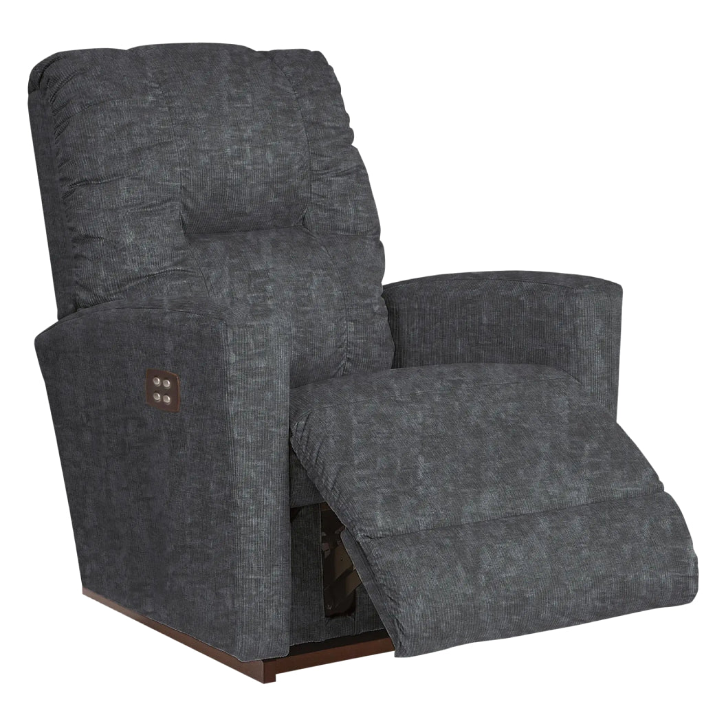 Fauteuil gris foncé en tissu berçant et motorisé - Casey