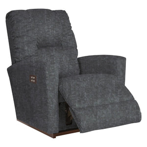 Fauteuil gris foncé en tissu berçant et motorisé - Casey