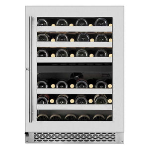 Cellier 24 po à 46 bouteilles et 2 zones - Gamme Titanium