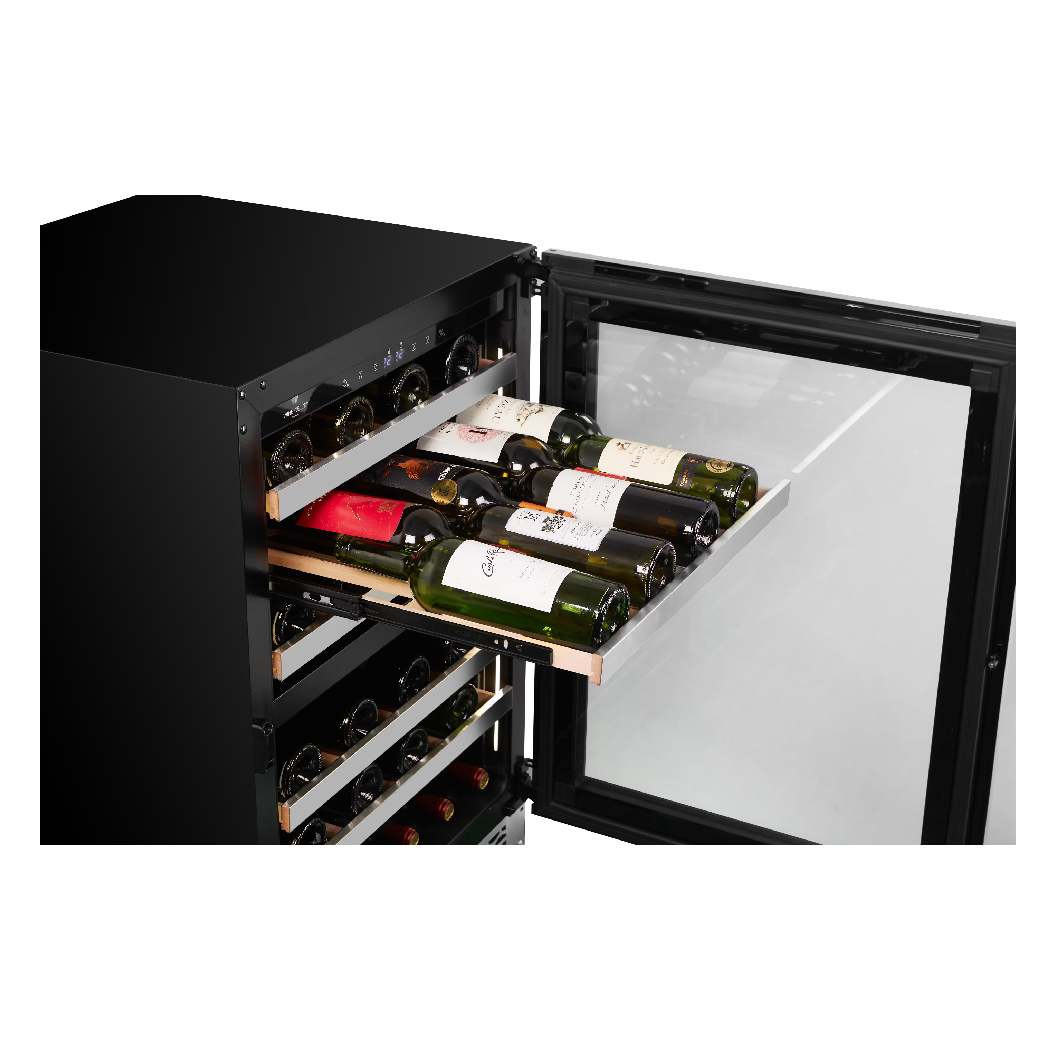 Cellier 24 po à 46 bouteilles et 2 zones - Gamme Titanium